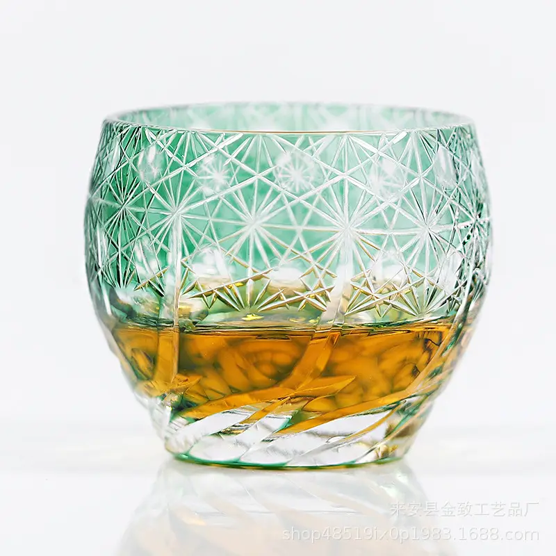 Japanese Edo Kiriko Crystal Glass Wine Glass Set 60ml Small — feature 14