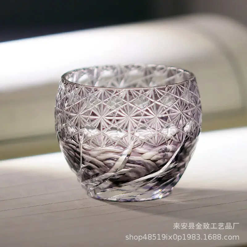 Japanese Edo Kiriko Crystal Glass Wine Glass Set 60ml Small — feature 20