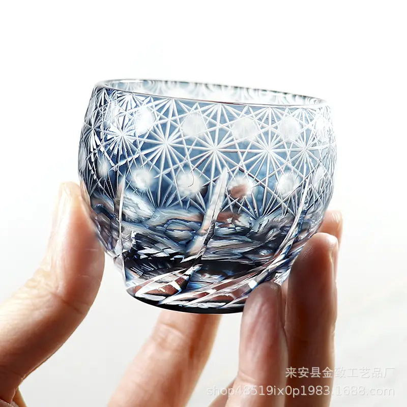 Japanese Edo Kiriko Crystal Glass Wine Glass Set 60ml Small — feature 21