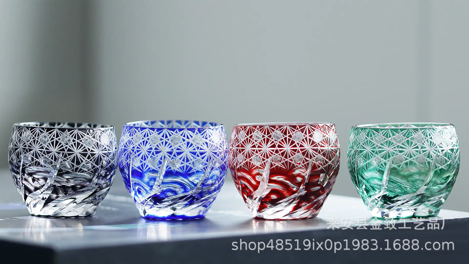 Japanese Edo Kiriko Crystal Glass Wine Glass Set 60ml Small — feature 6
