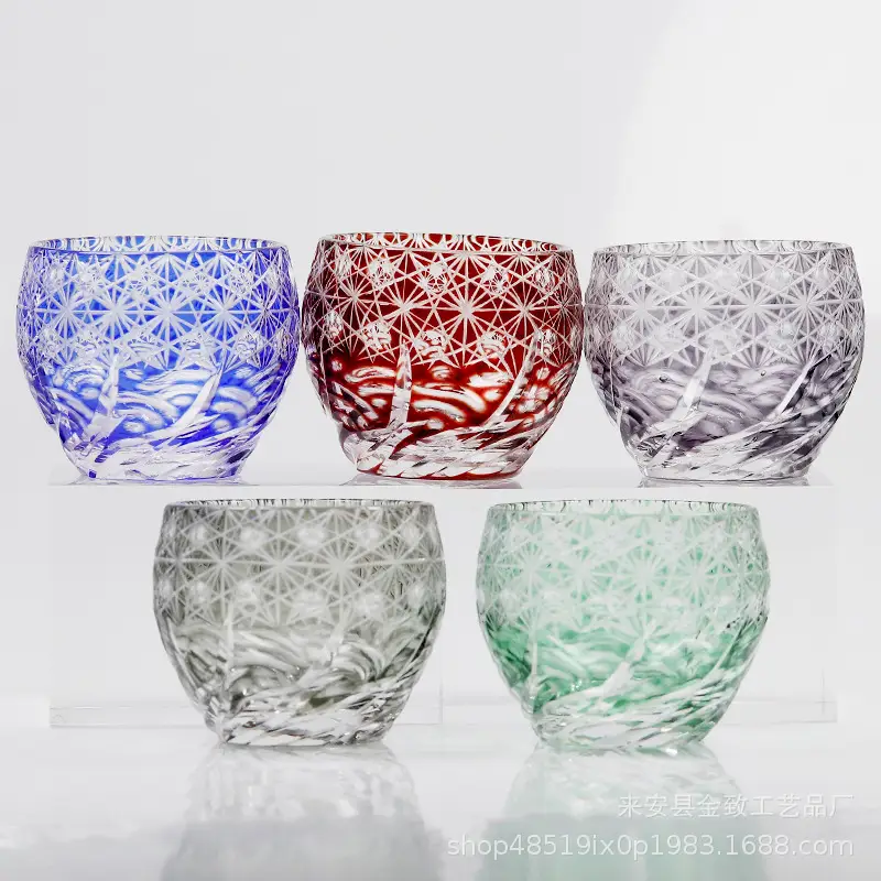 Japanese Edo Kiriko Crystal Glass Wine Glass Set 60ml Small — feature 7