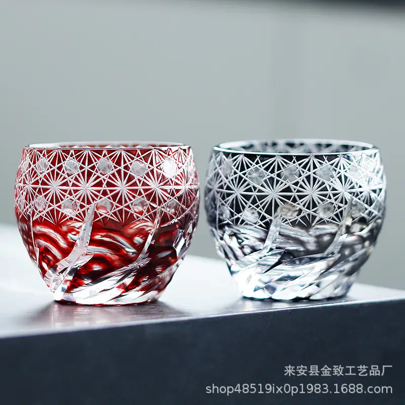 Japanese Edo Kiriko Crystal Glass Wine Glass Set 60ml Small — feature 8