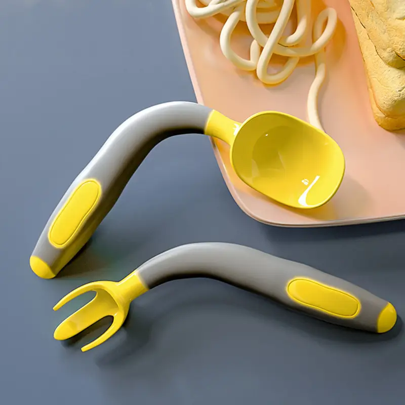 Baby Learning Spoon Tilt Tableware Soft Hair Tool - Image 8