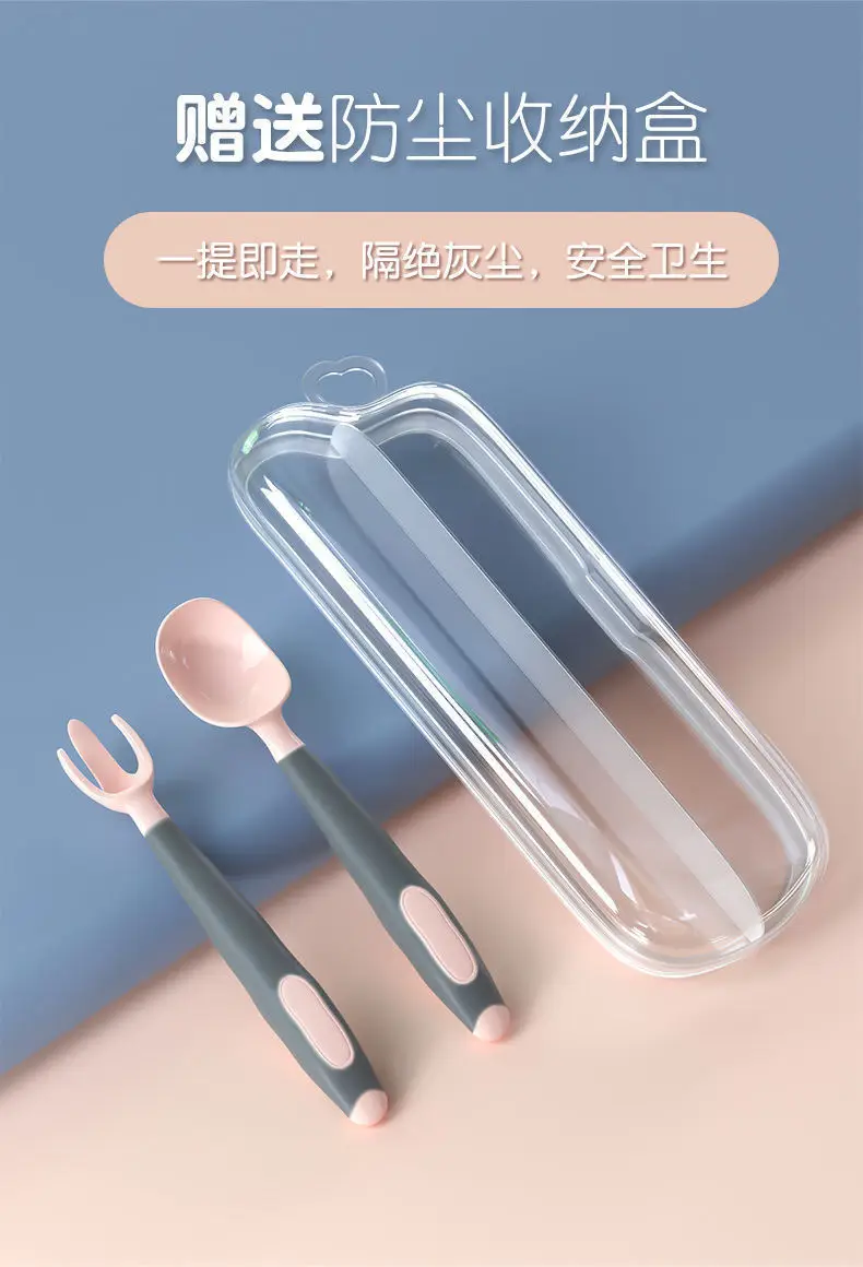 Baby Learning Spoon Tilt Tableware Soft Hair Tool — feature 10