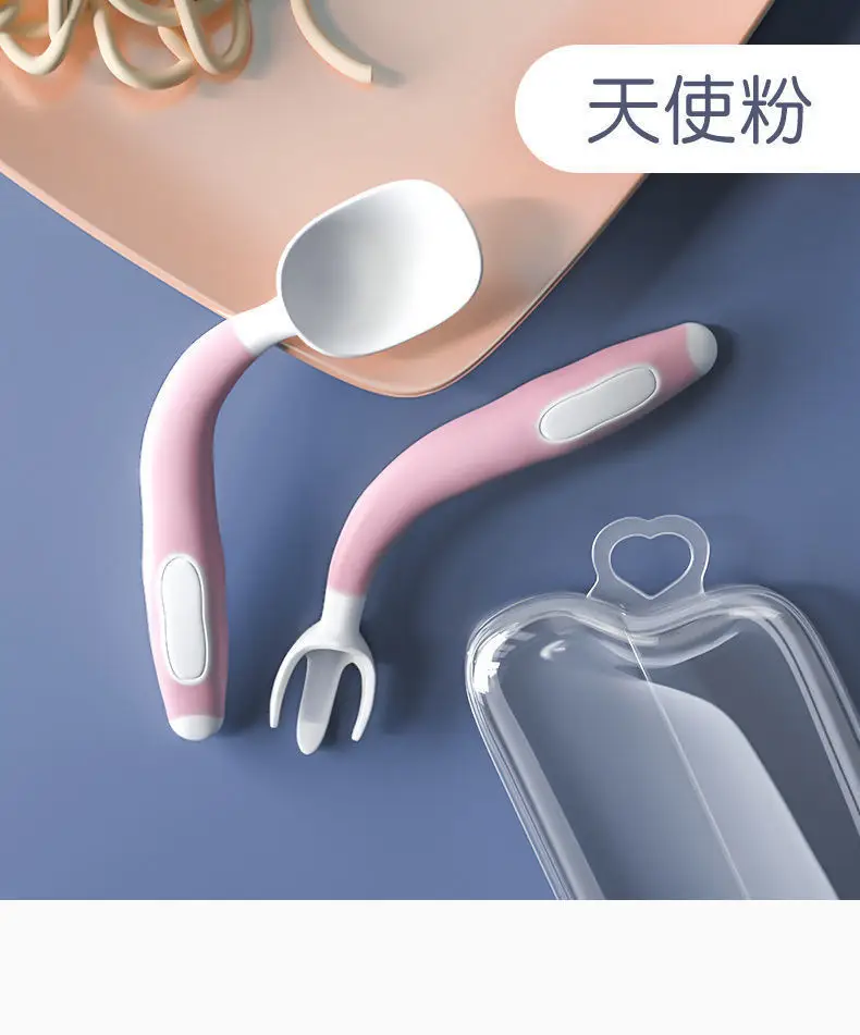 Baby Learning Spoon Tilt Tableware Soft Hair Tool — feature 14