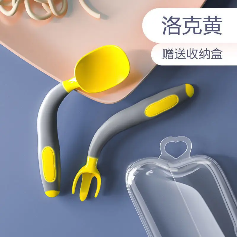 Baby Learning Spoon Tilt Tableware Soft Hair Tool - Image 2