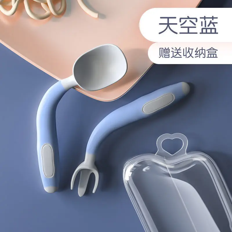 Baby Learning Spoon Tilt Tableware Soft Hair Tool - Image 3