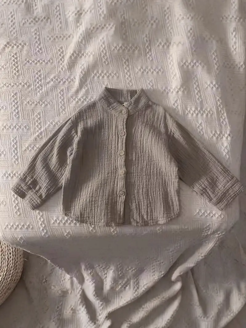 Mori Style Retro Collar Baby Cotton Shirt Korean Style - Image 4
