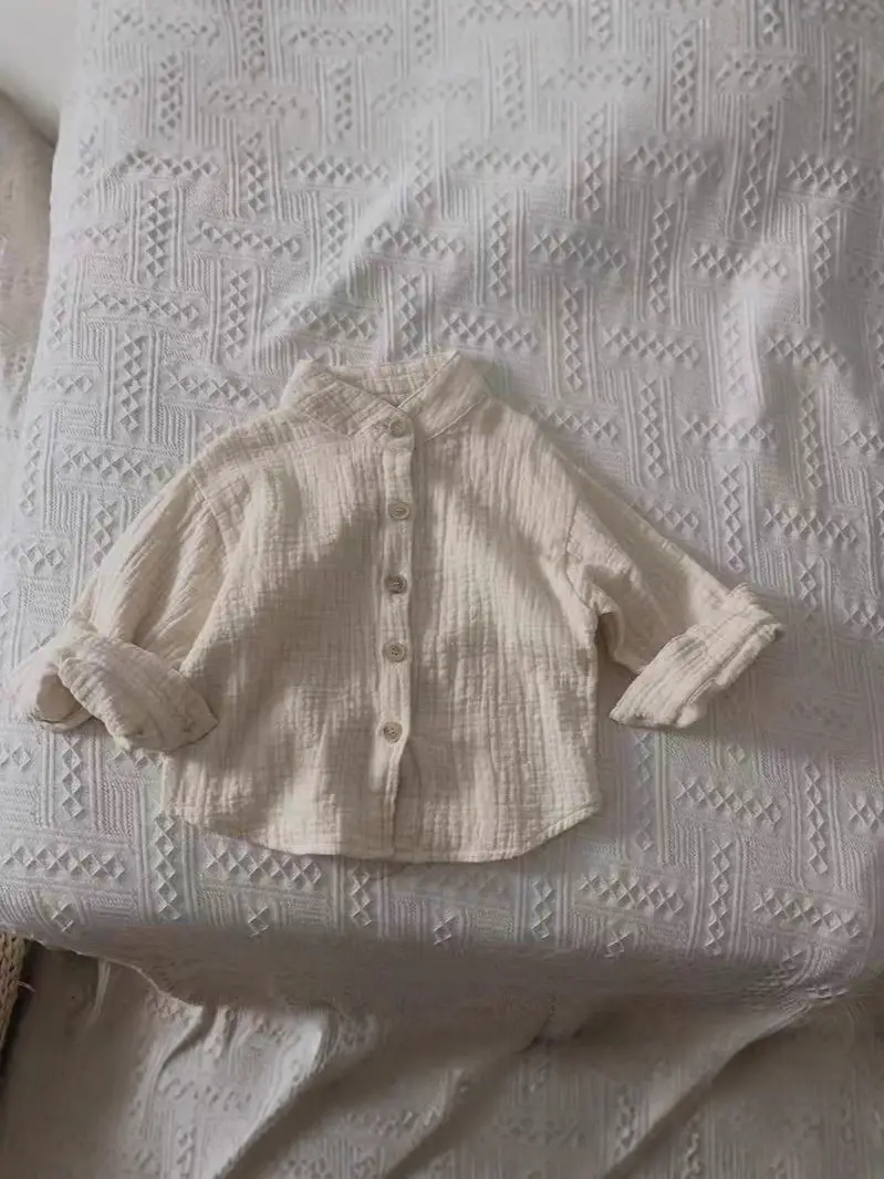 Mori Style Retro Collar Baby Cotton Shirt Korean Style - Image 5