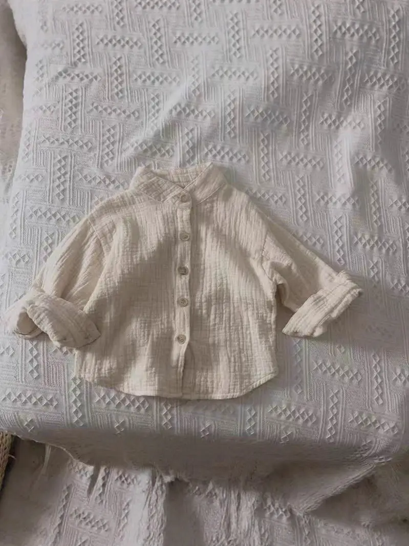 Mori Style Retro Collar Baby Cotton Shirt Korean Style - Image 7