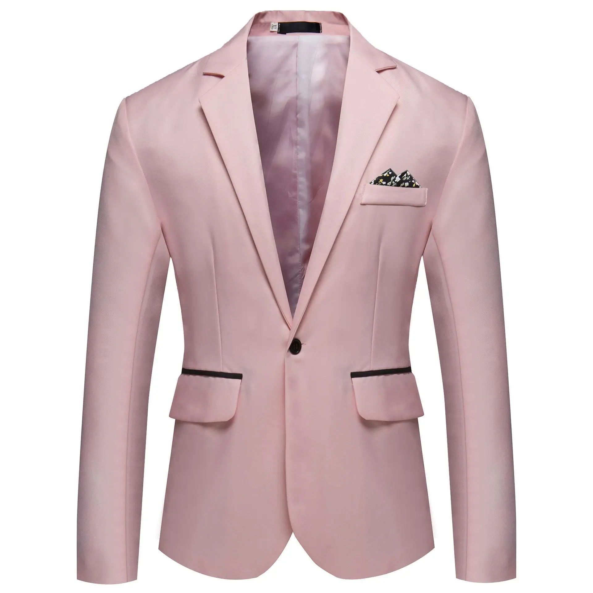 Men's Pink Solid Color Business Suit AliExpress Large - Image 10