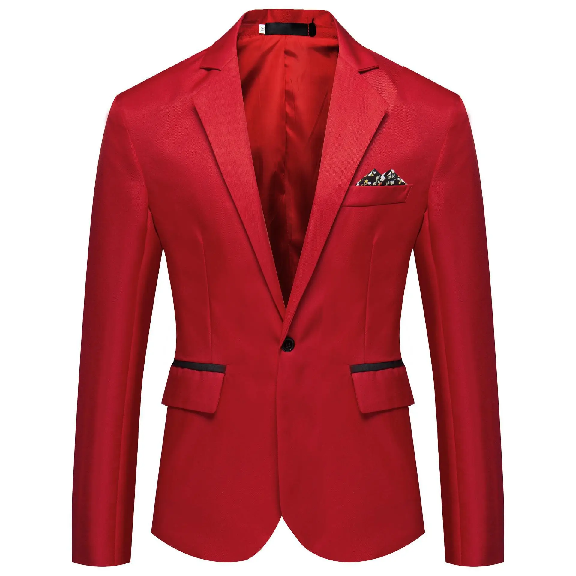 Men's Pink Solid Color Business Suit AliExpress Large - Image 2