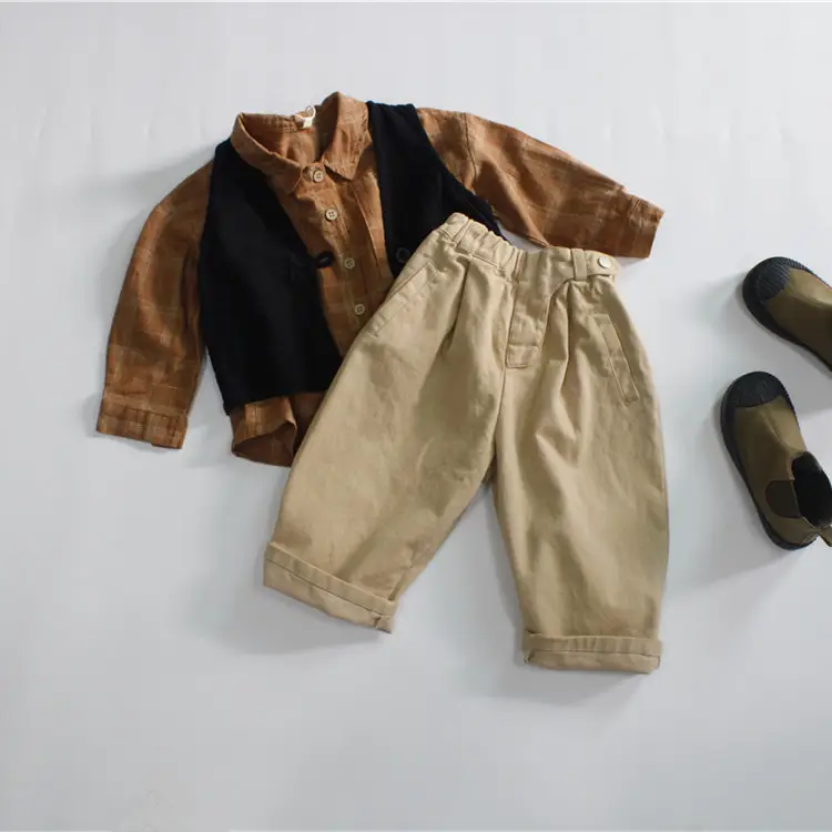 Spring Girls' Beige Cotton Shorts Casual Loose Fit — feature 5