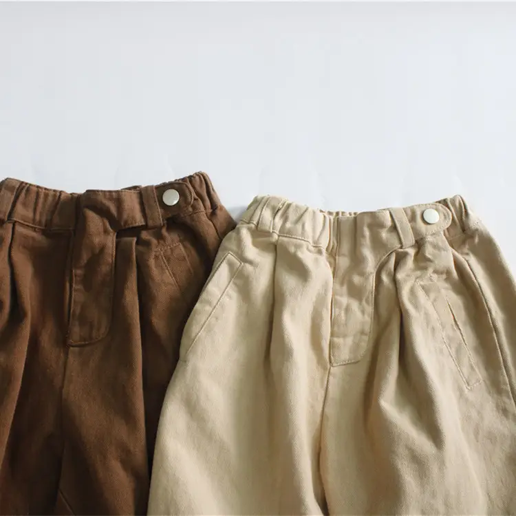 Spring Girls' Beige Cotton Shorts Casual Loose Fit — feature 7