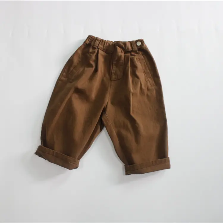 Spring Girls' Beige Cotton Shorts Casual Loose Fit - Image 2
