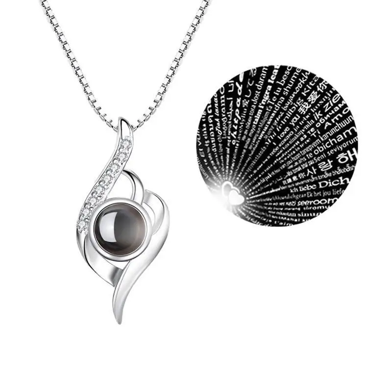 100 Languages Projection Nano Color Picture Customization Necklace - Image 5