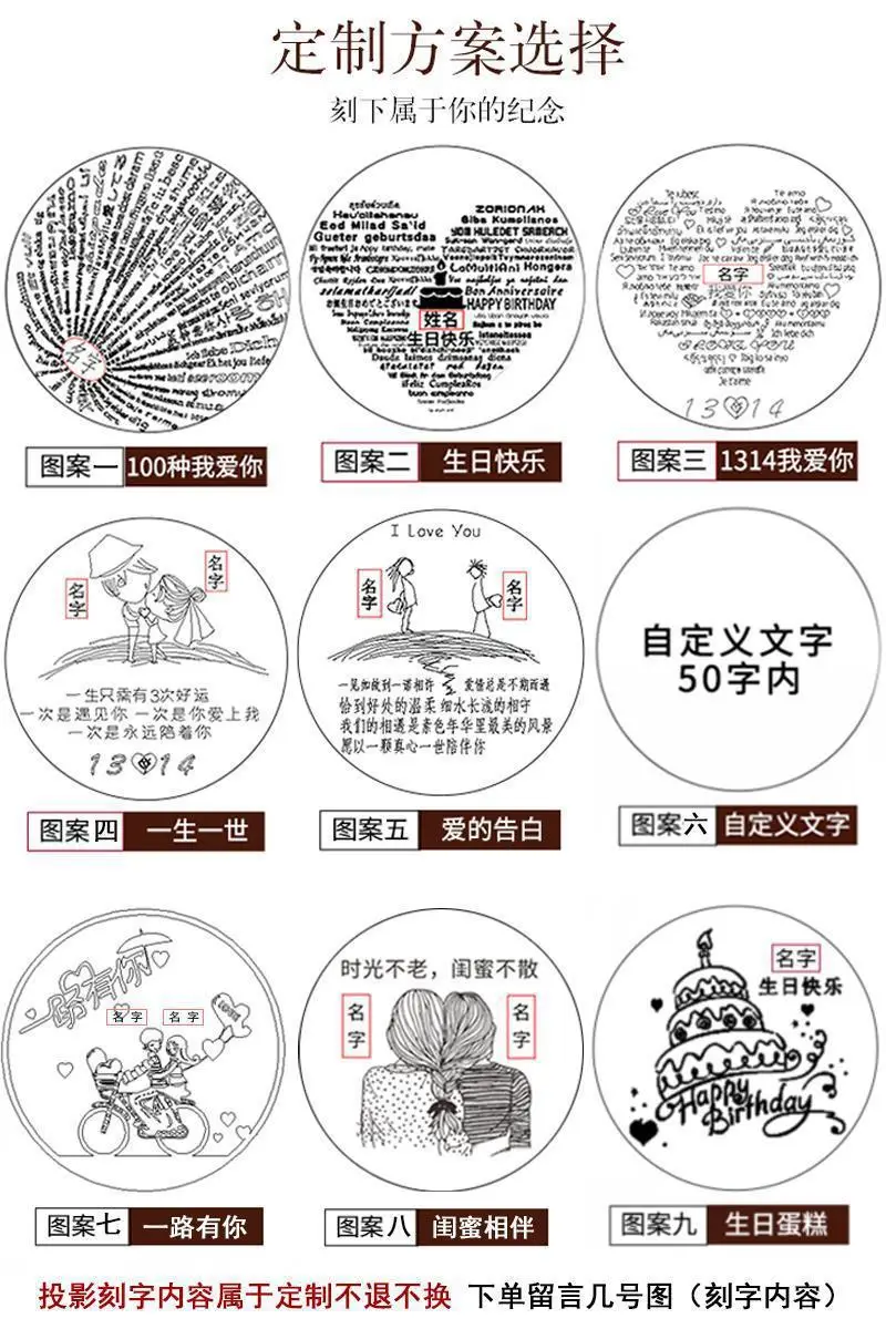 100 Languages Projection Nano Color Picture Customization Necklace — feature 2