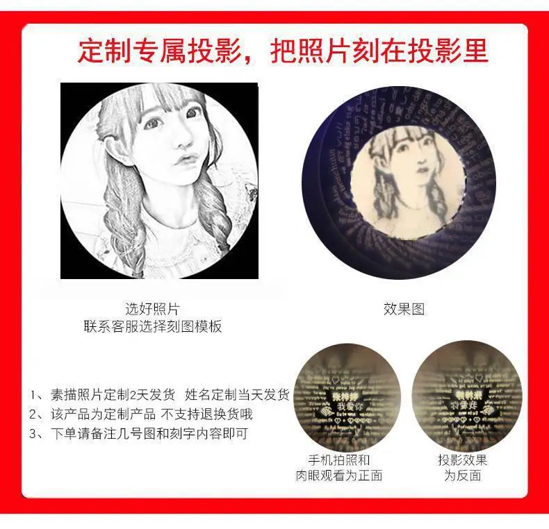 100 Languages Projection Nano Color Picture Customization Necklace — feature 5