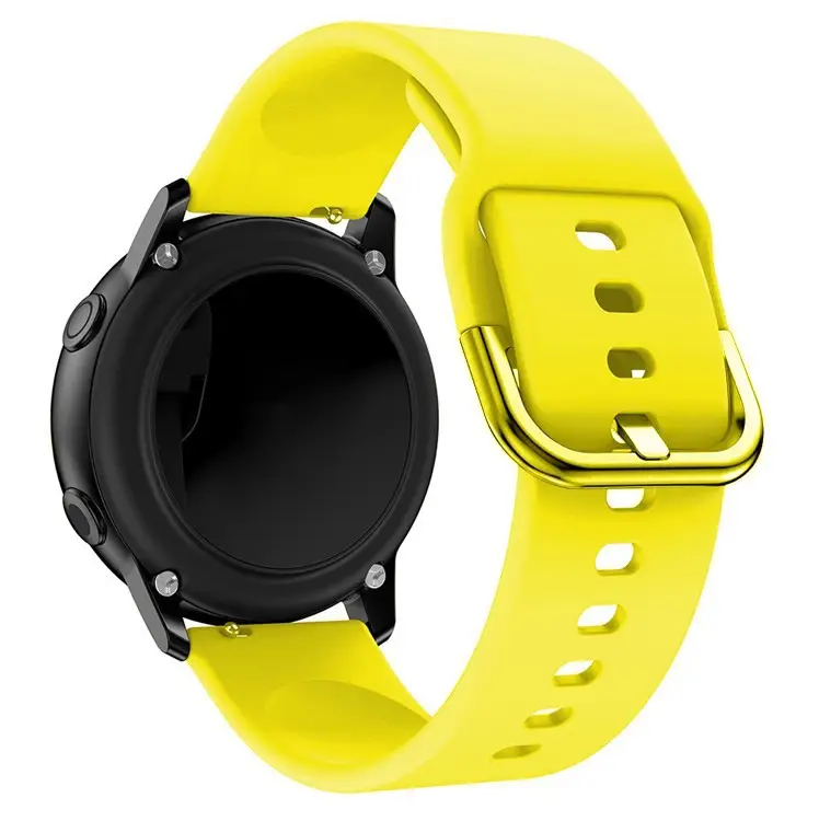 Yellow Silicone Smart Watch Strap for Samsung Watch4/5 & Huawei Gt3/4 - Image 15