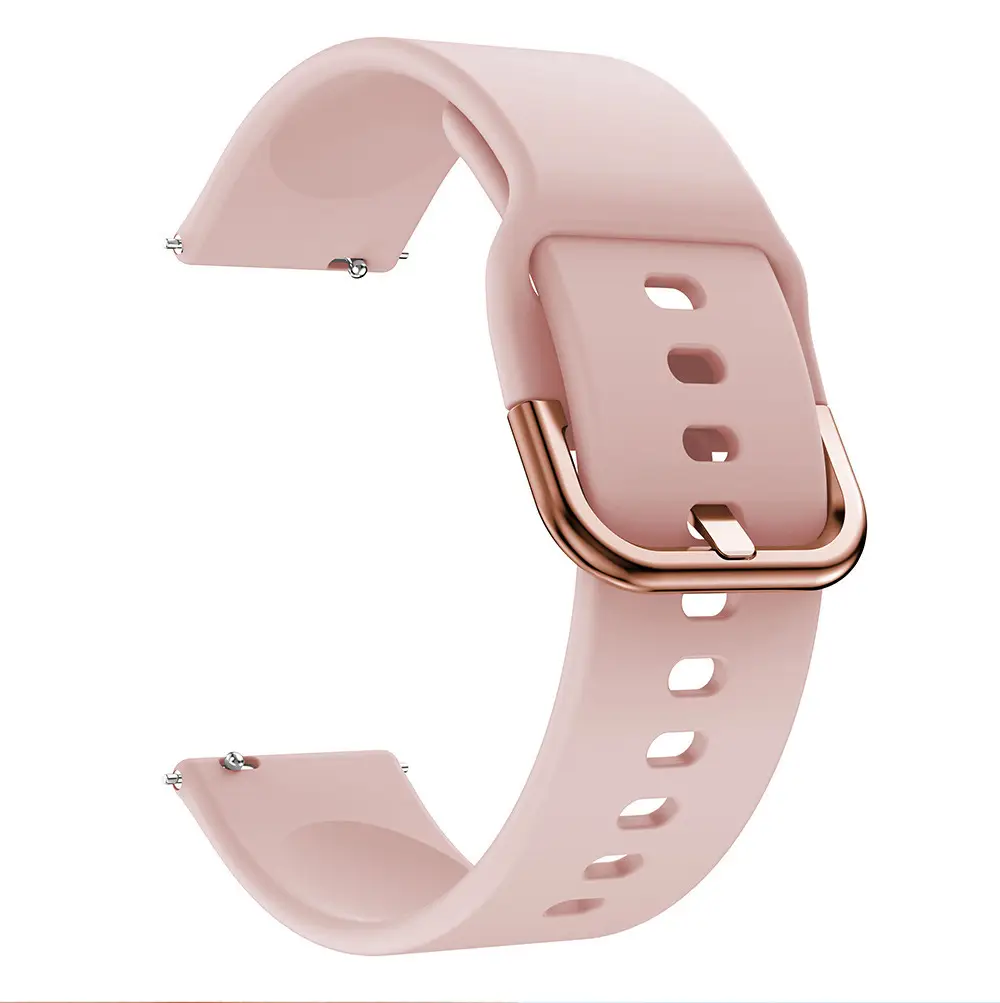 Yellow Silicone Smart Watch Strap for Samsung Watch4/5 & Huawei Gt3/4 - Image 3