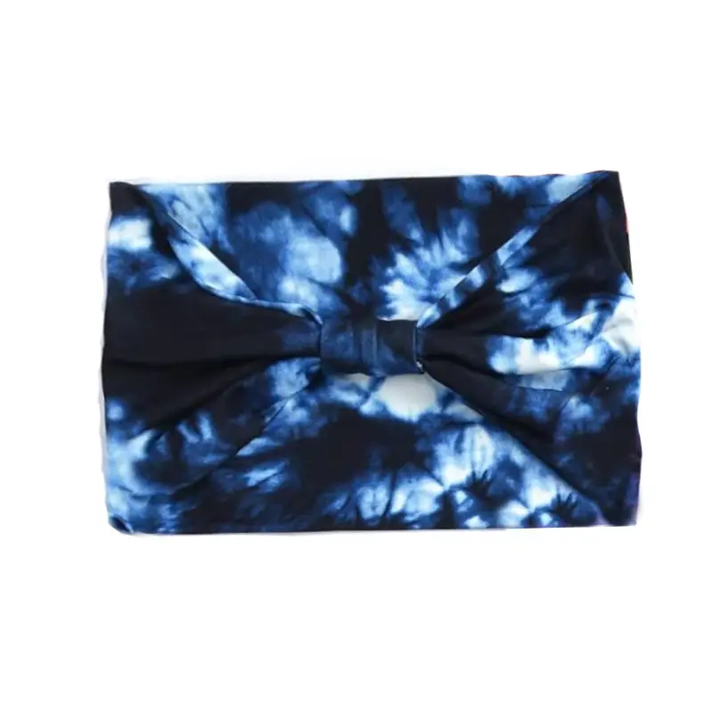 European American Women's African Print Hair Band Wide Edge Elastic Knot Sports Yoga Headband - Image 100