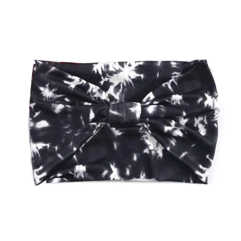 European American Women's African Print Hair Band Wide Edge Elastic Knot Sports Yoga Headband - Image 101