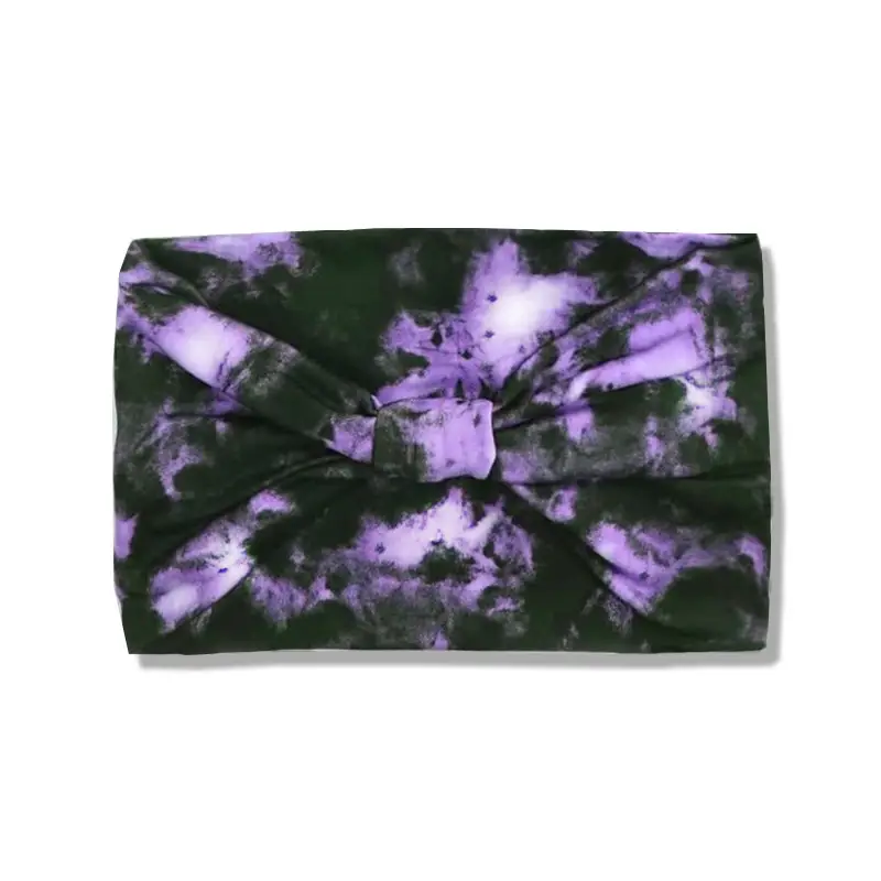 European American Women's African Print Hair Band Wide Edge Elastic Knot Sports Yoga Headband - Image 102