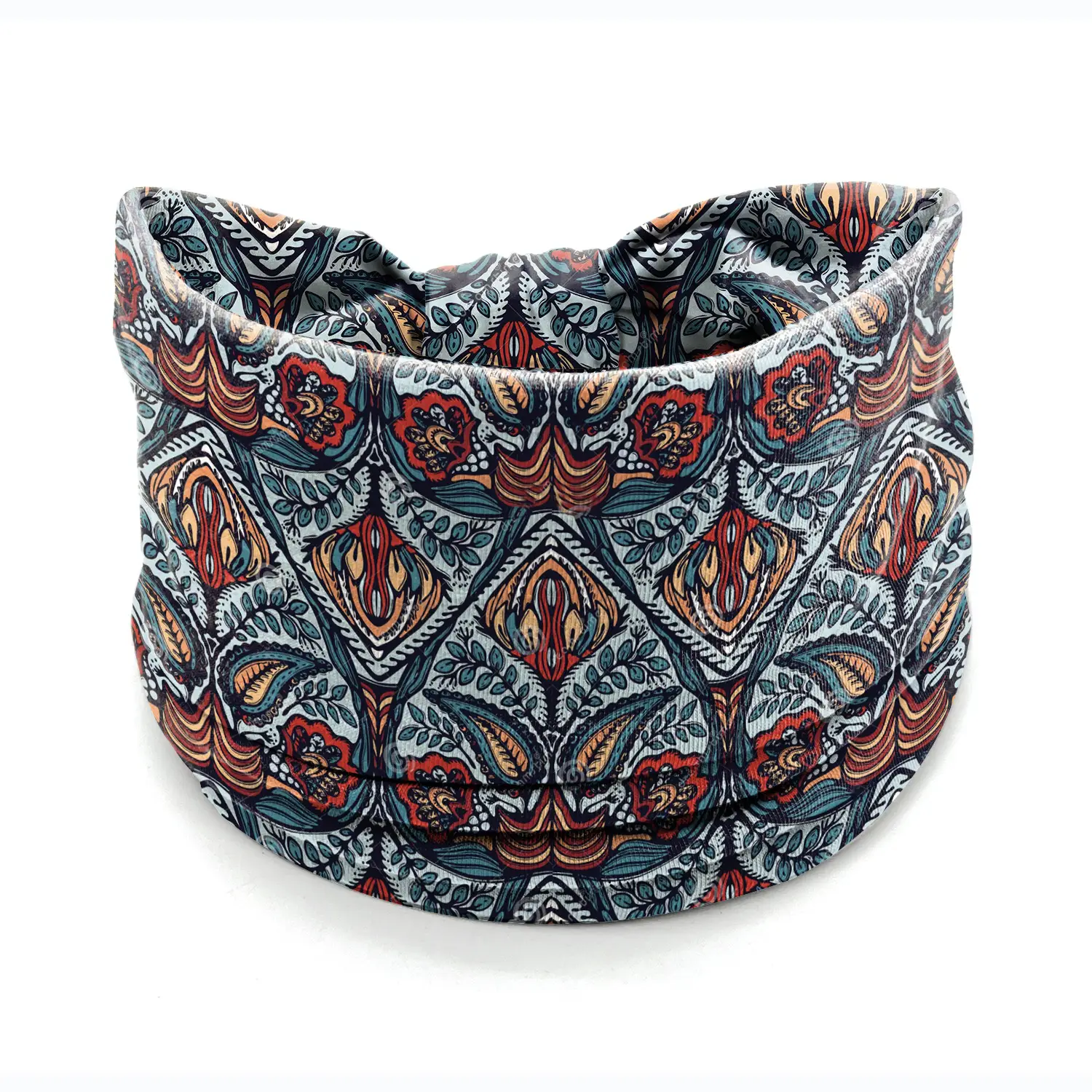 European American Women's African Print Hair Band Wide Edge Elastic Knot Sports Yoga Headband - Image 111