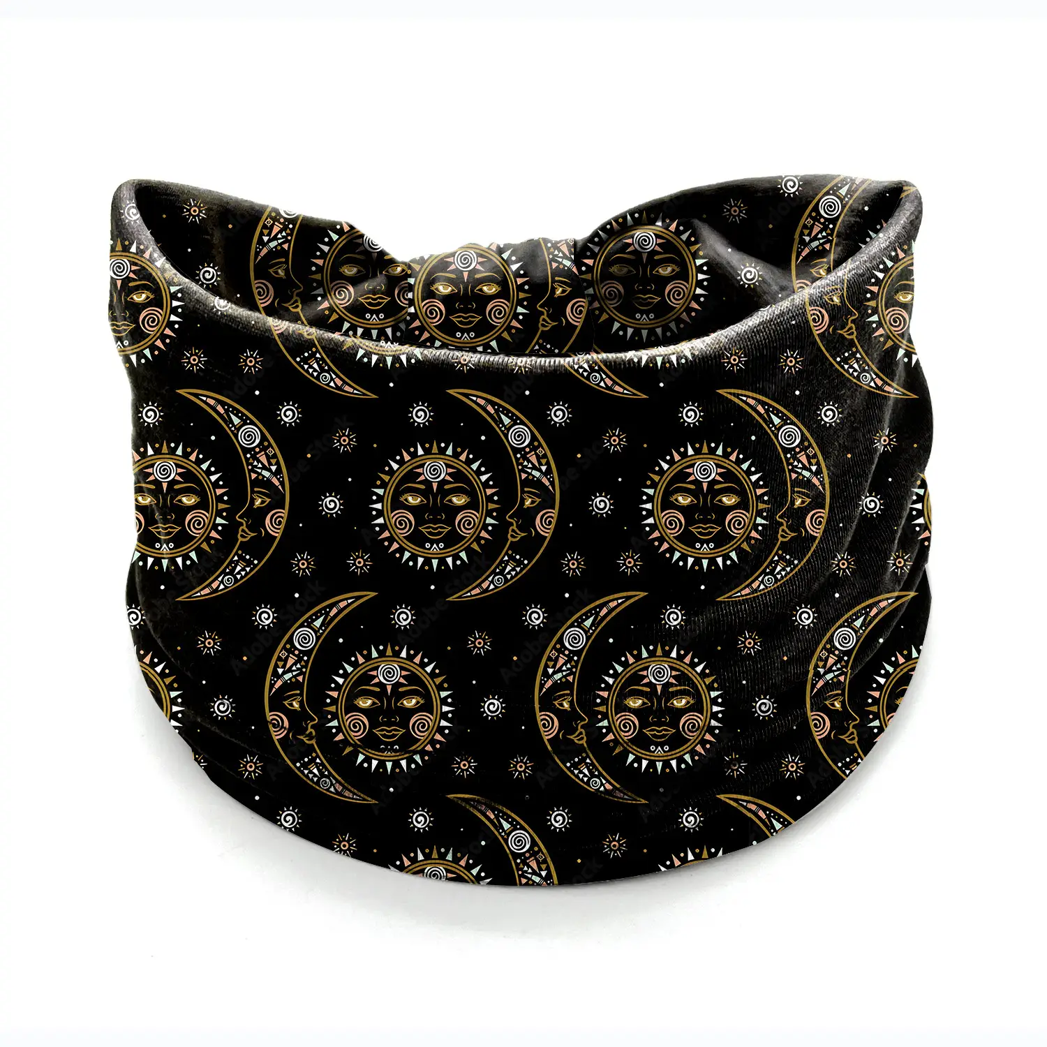European American Women's African Print Hair Band Wide Edge Elastic Knot Sports Yoga Headband - Image 112