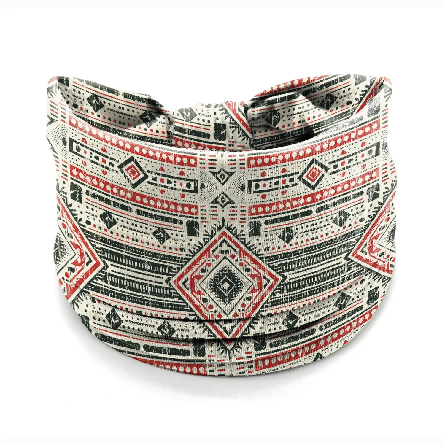 European American Women's African Print Hair Band Wide Edge Elastic Knot Sports Yoga Headband - Image 117