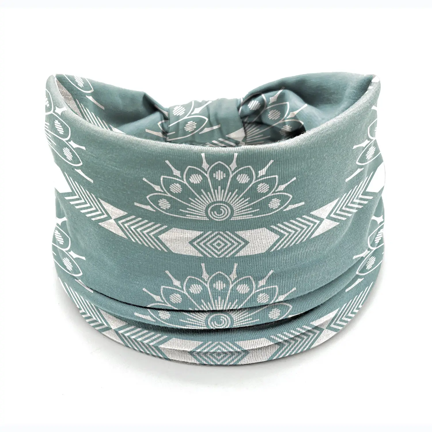 European American Women's African Print Hair Band Wide Edge Elastic Knot Sports Yoga Headband - Image 118