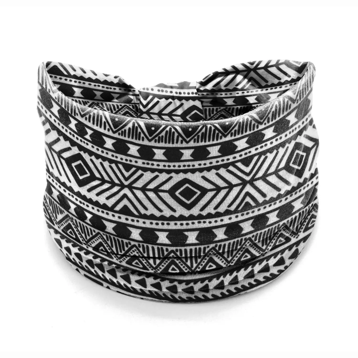 European American Women's African Print Hair Band Wide Edge Elastic Knot Sports Yoga Headband - Image 126