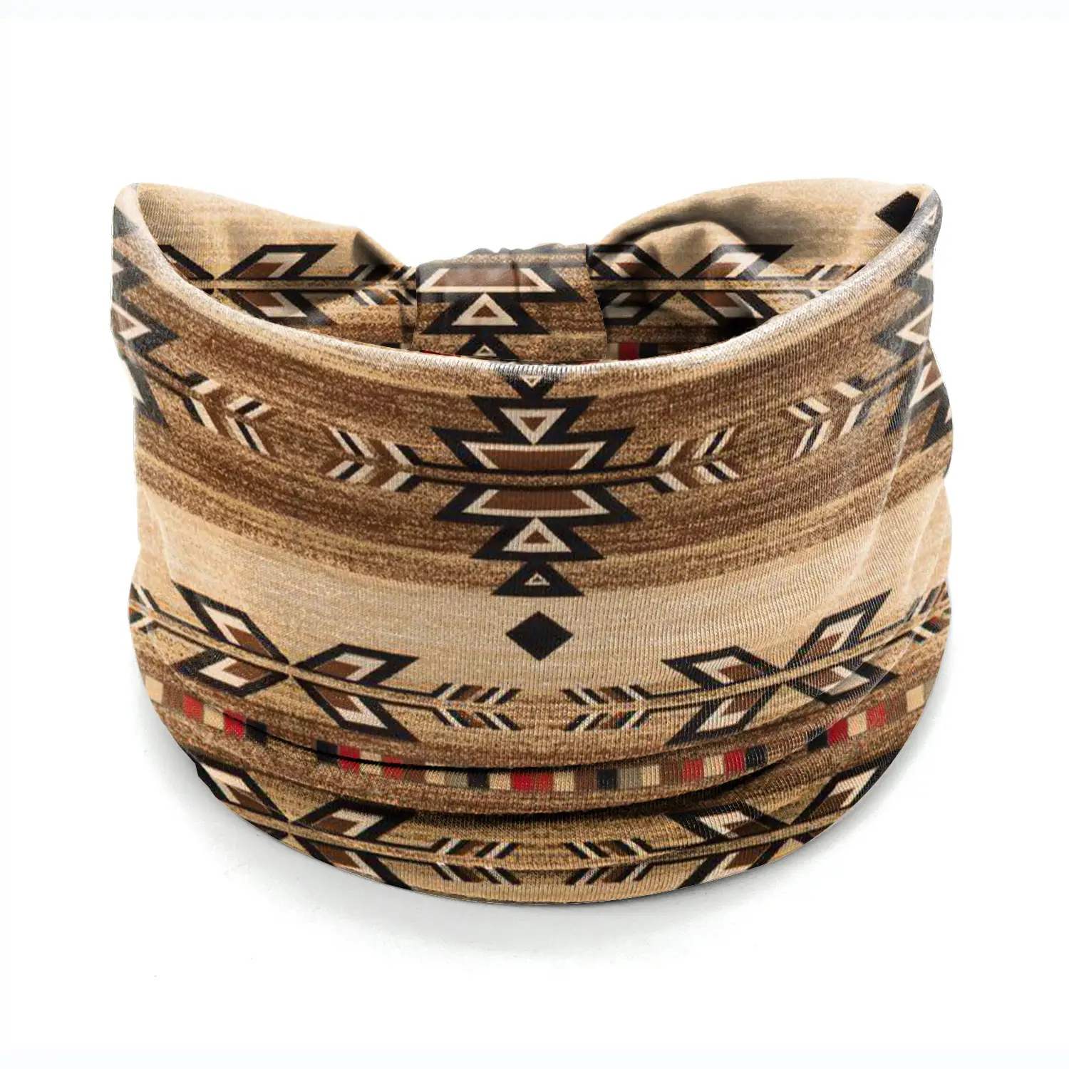 European American Women's African Print Hair Band Wide Edge Elastic Knot Sports Yoga Headband - Image 129