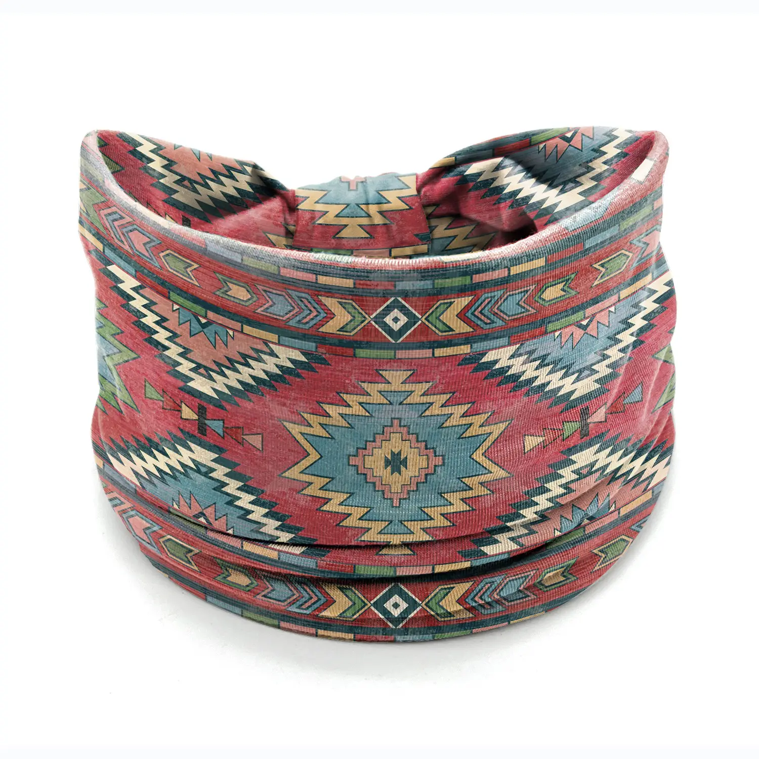 European American Women's African Print Hair Band Wide Edge Elastic Knot Sports Yoga Headband - Image 133