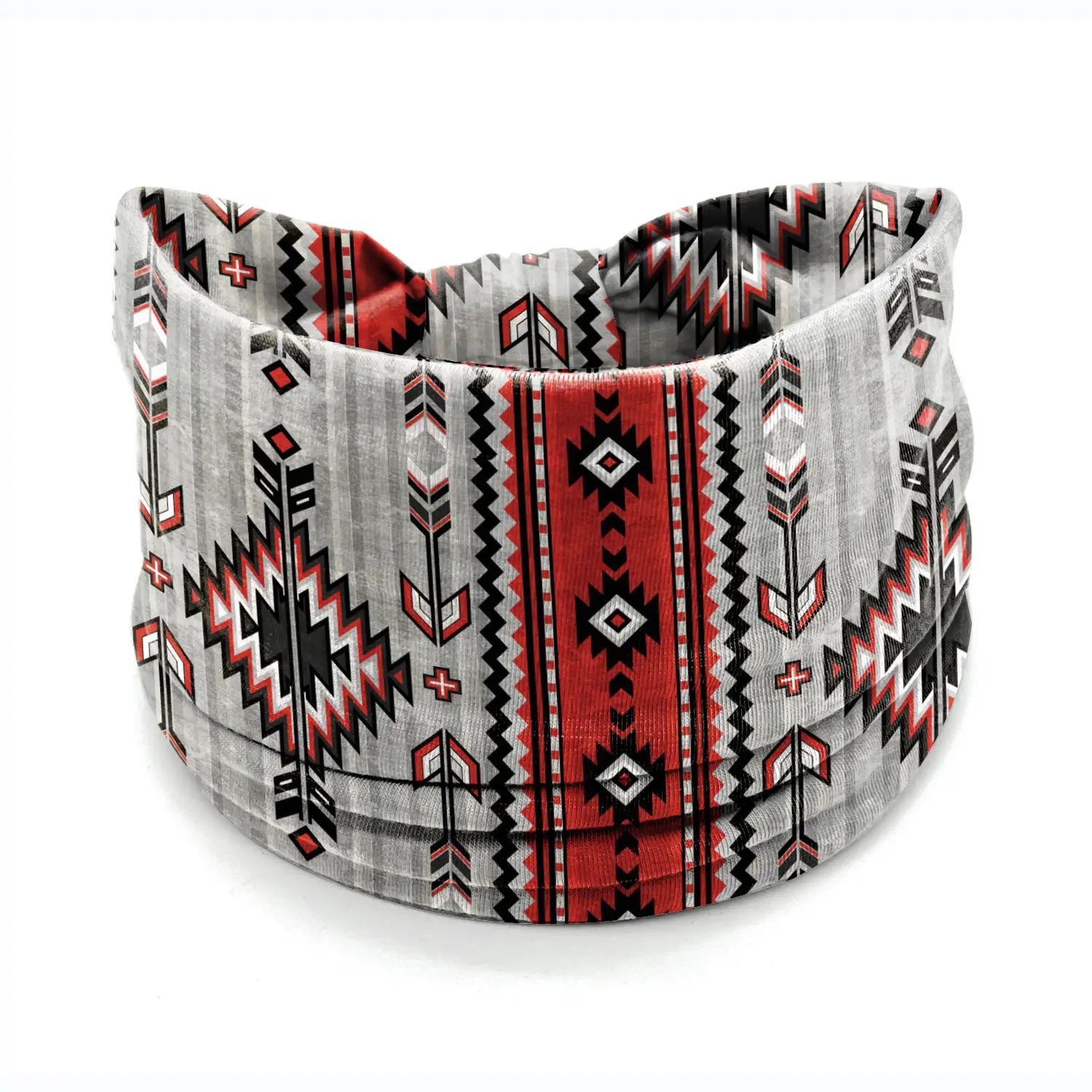 European American Women's African Print Hair Band Wide Edge Elastic Knot Sports Yoga Headband - Image 134