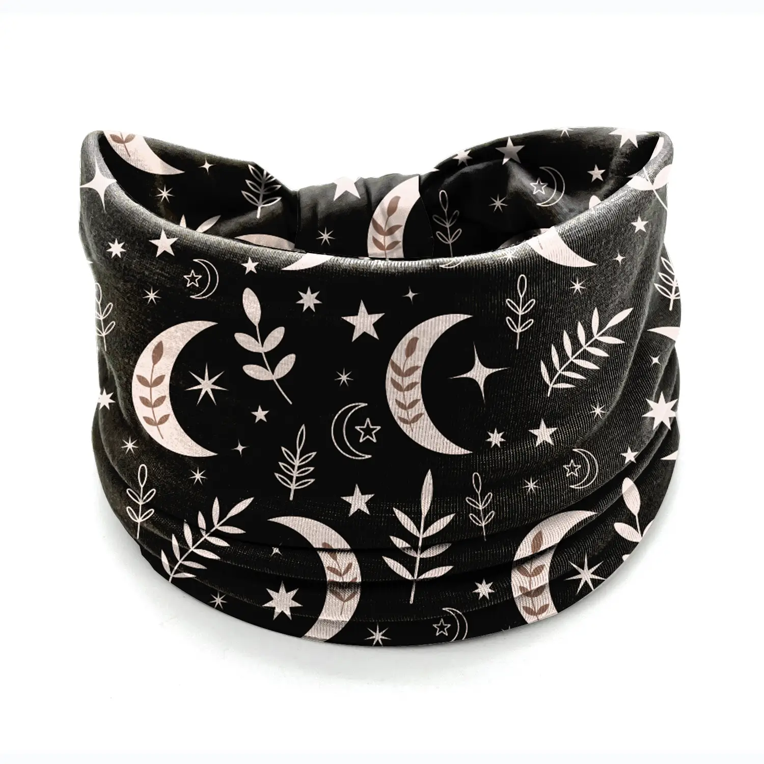 European American Women's African Print Hair Band Wide Edge Elastic Knot Sports Yoga Headband - Image 135