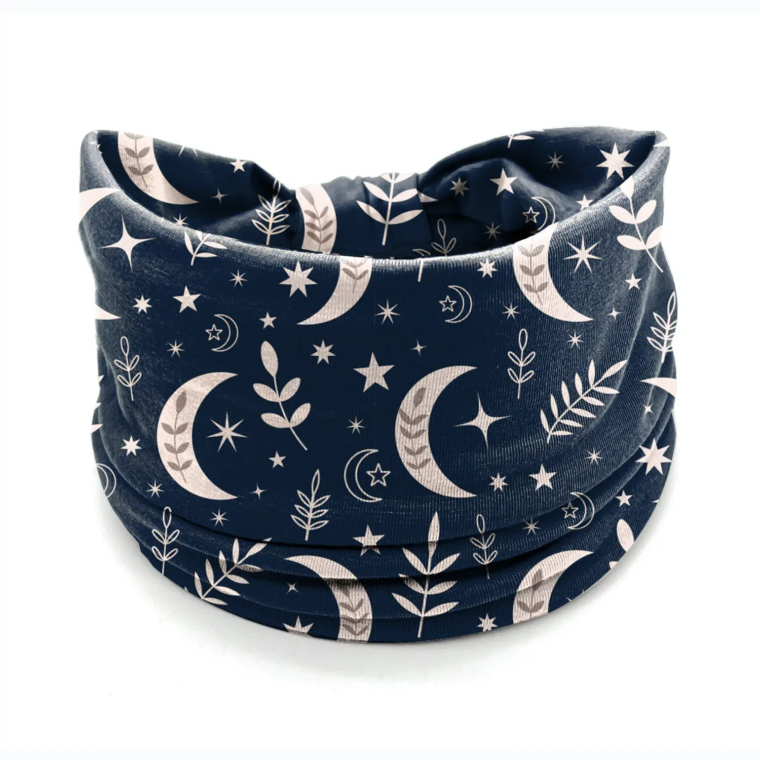 European American Women's African Print Hair Band Wide Edge Elastic Knot Sports Yoga Headband - Image 136