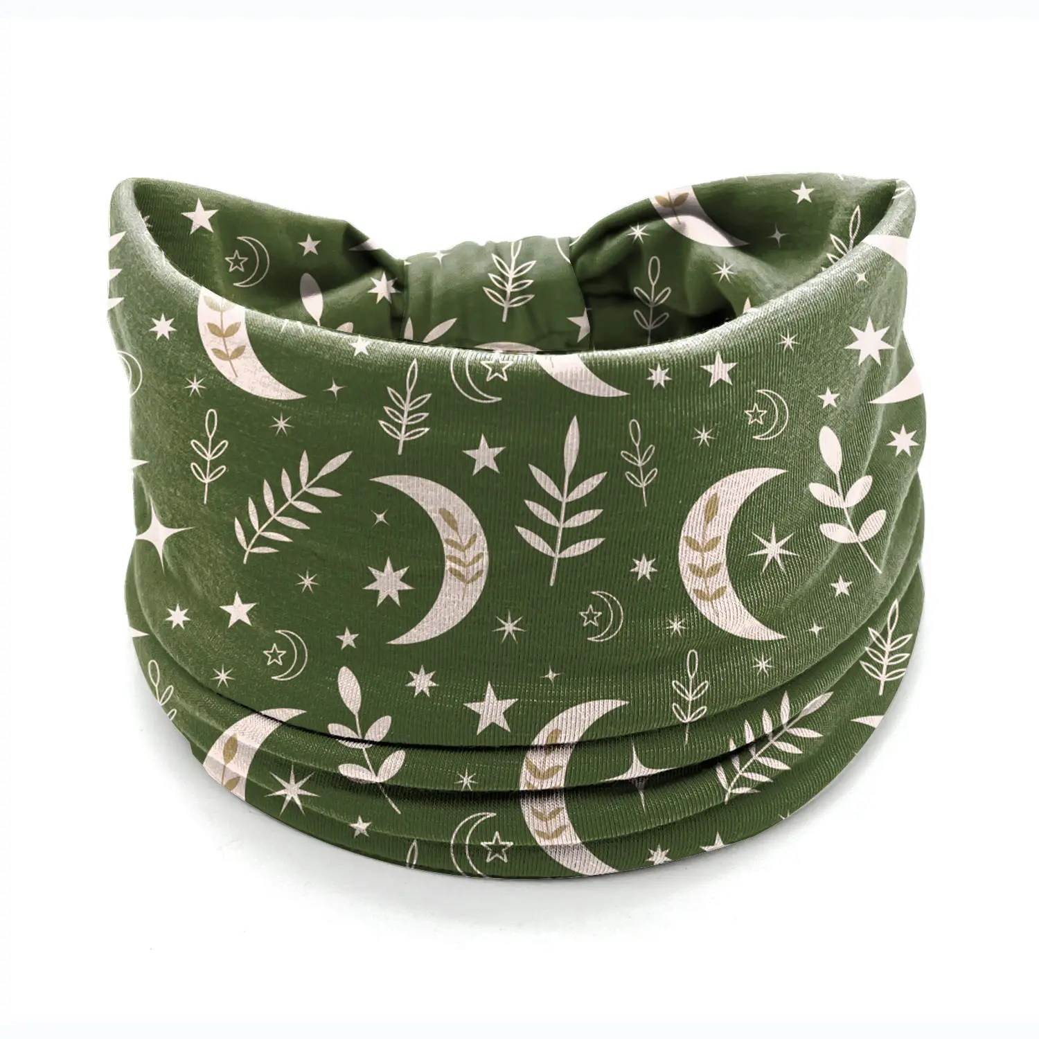 European American Women's African Print Hair Band Wide Edge Elastic Knot Sports Yoga Headband - Image 137
