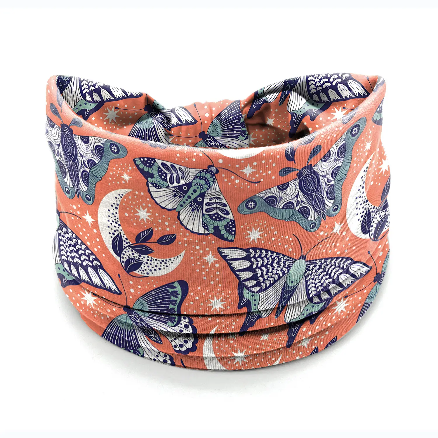 European American Women's African Print Hair Band Wide Edge Elastic Knot Sports Yoga Headband - Image 140