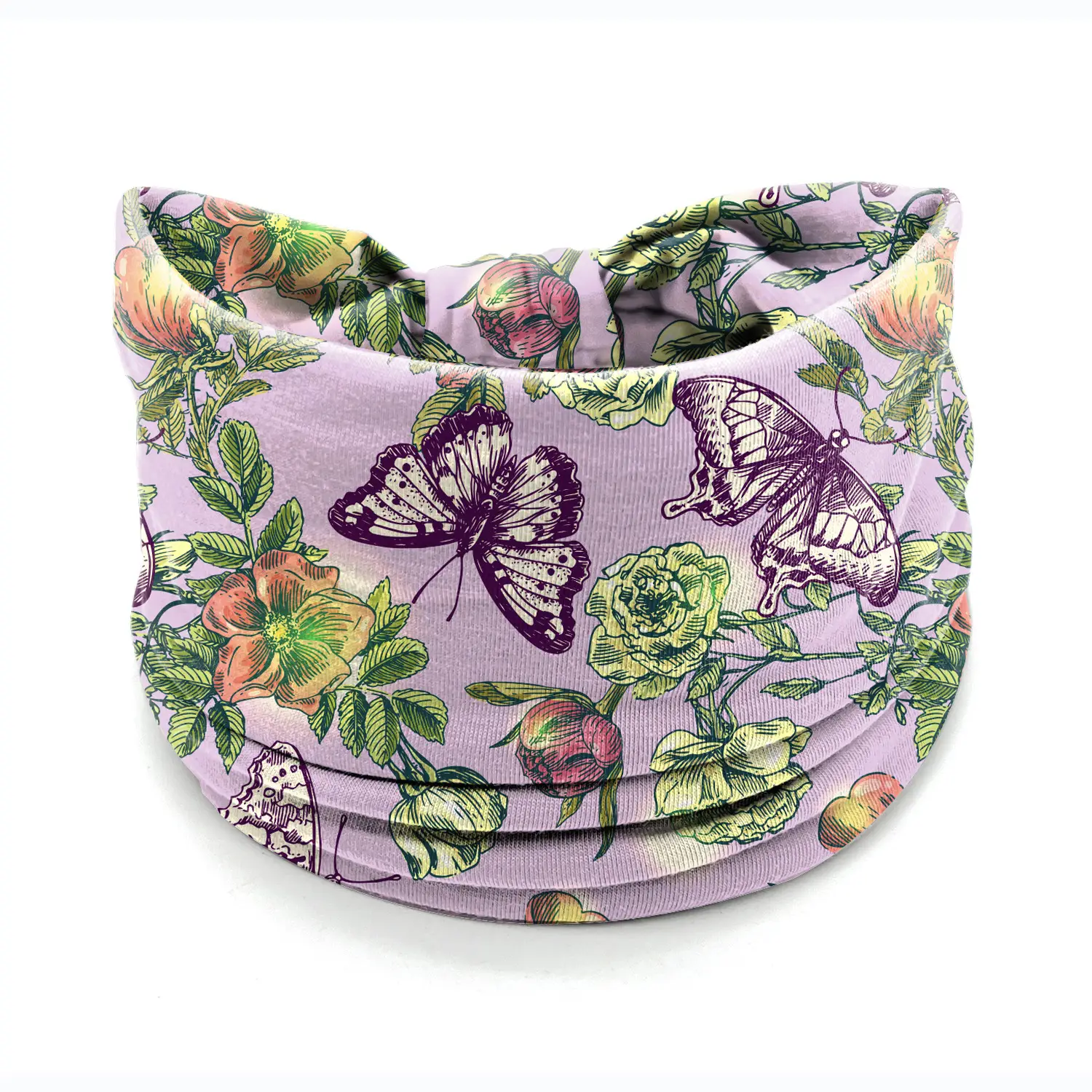 European American Women's African Print Hair Band Wide Edge Elastic Knot Sports Yoga Headband - Image 142