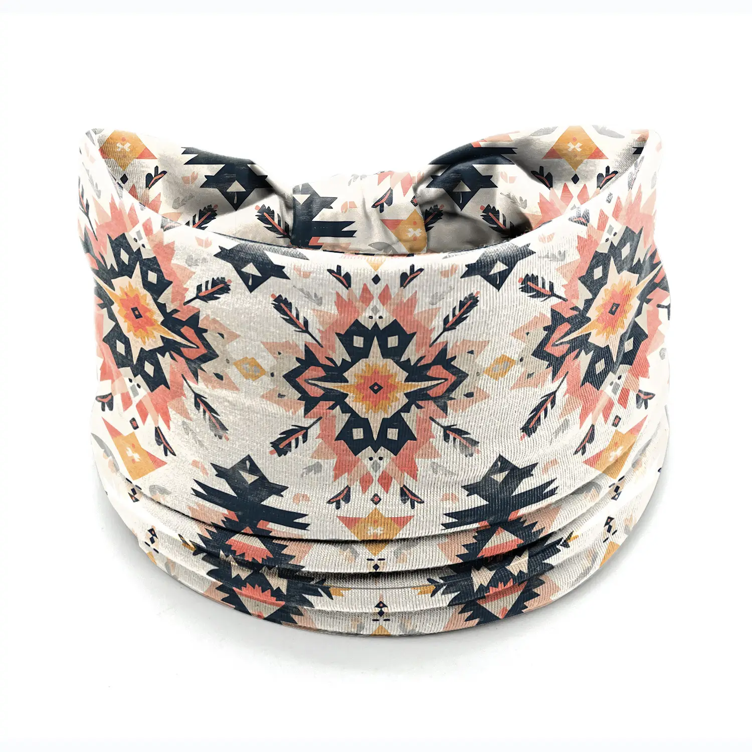 European American Women's African Print Hair Band Wide Edge Elastic Knot Sports Yoga Headband - Image 145