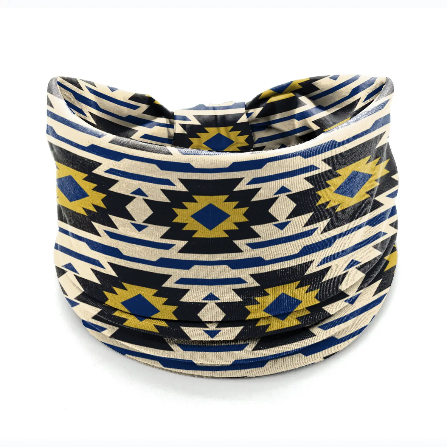 European American Women's African Print Hair Band Wide Edge Elastic Knot Sports Yoga Headband - Image 146