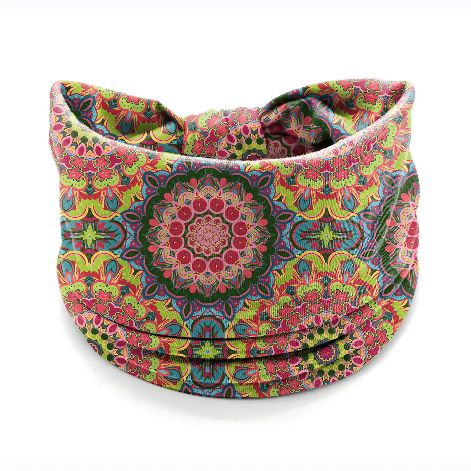 European American Women's African Print Hair Band Wide Edge Elastic Knot Sports Yoga Headband - Image 147