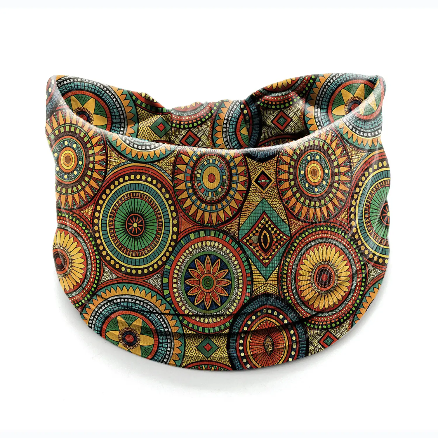 European American Women's African Print Hair Band Wide Edge Elastic Knot Sports Yoga Headband - Image 148