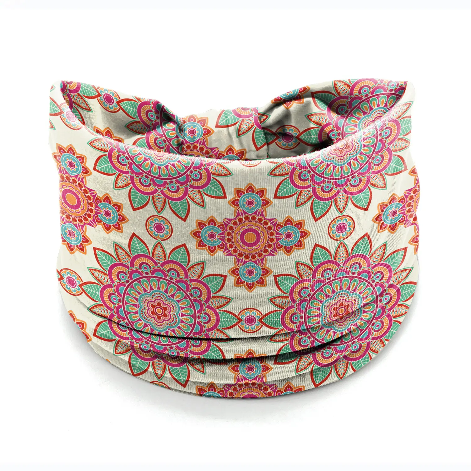 European American Women's African Print Hair Band Wide Edge Elastic Knot Sports Yoga Headband - Image 149