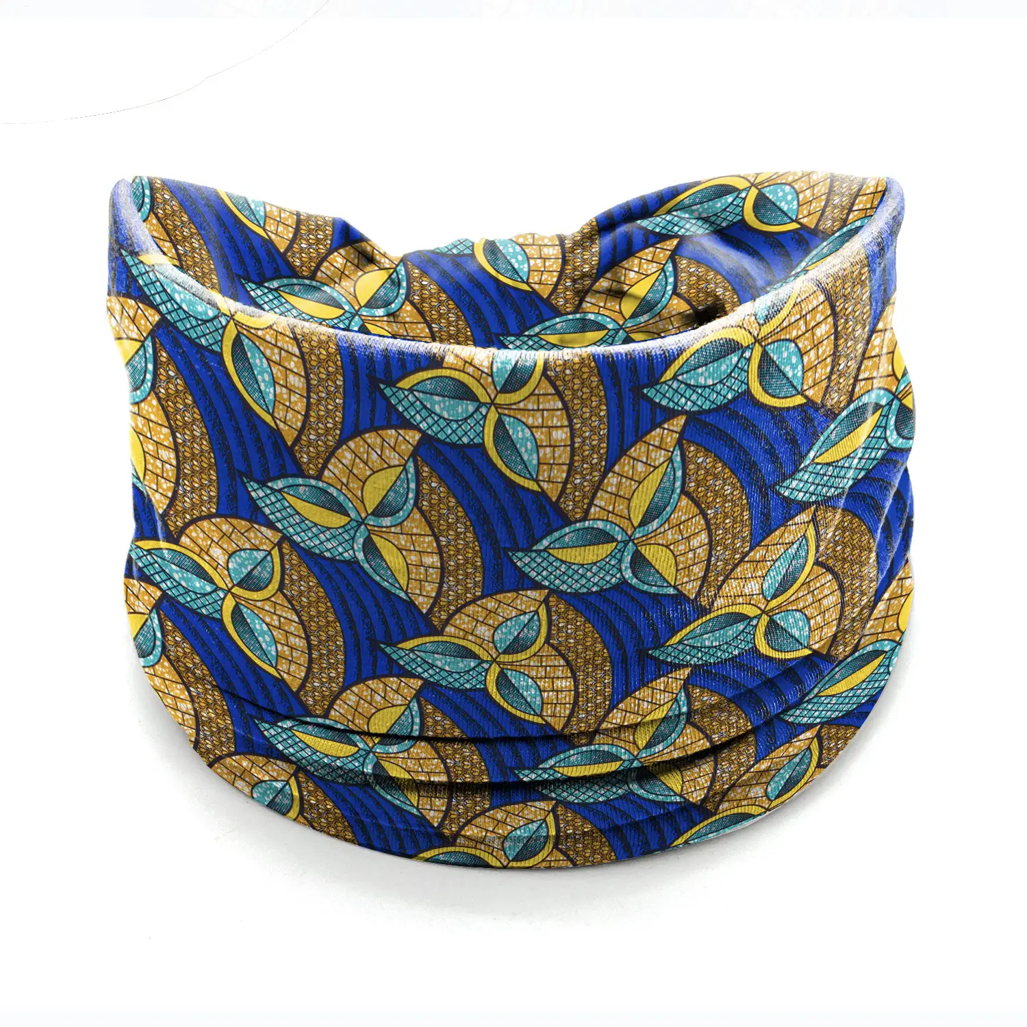 European American Women's African Print Hair Band Wide Edge Elastic Knot Sports Yoga Headband - Image 93