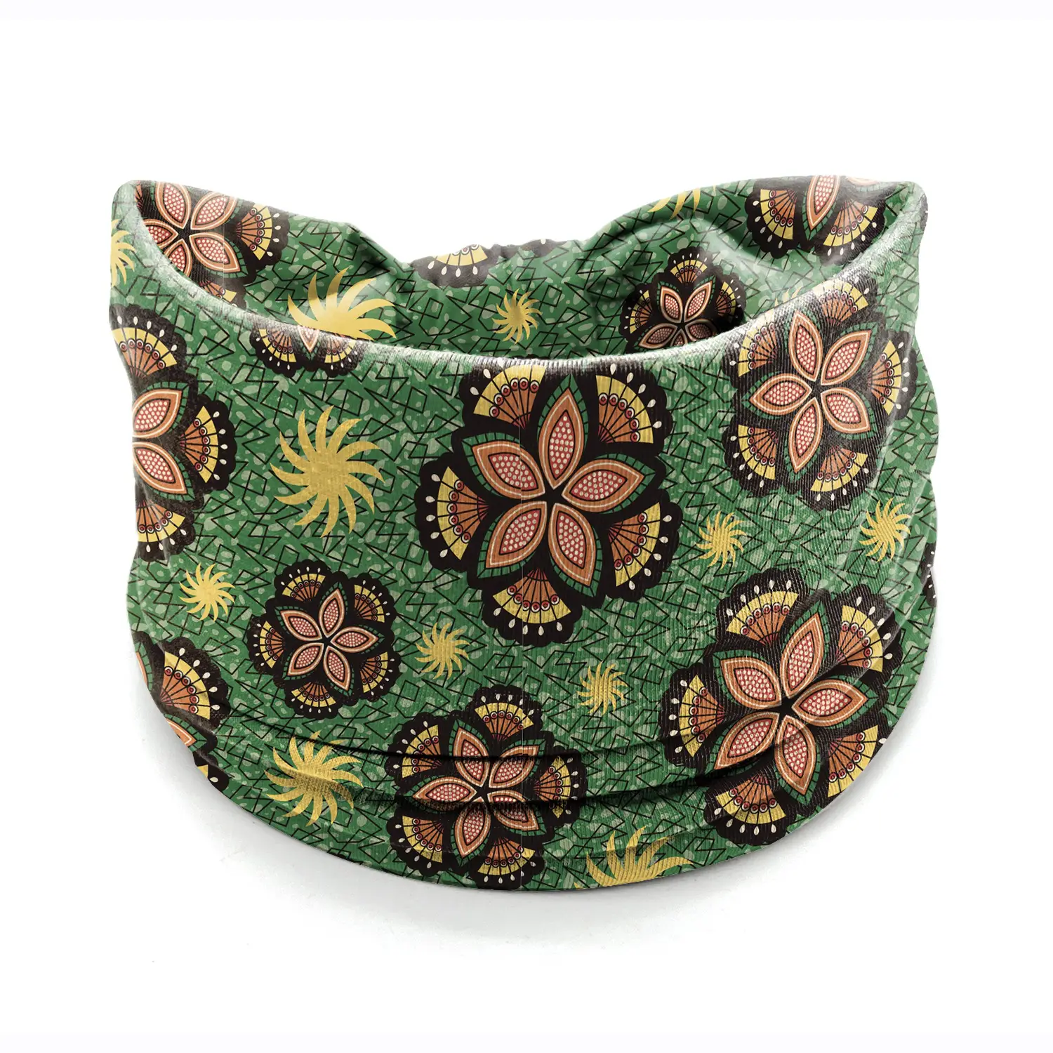 European American Women's African Print Hair Band Wide Edge Elastic Knot Sports Yoga Headband - Image 94