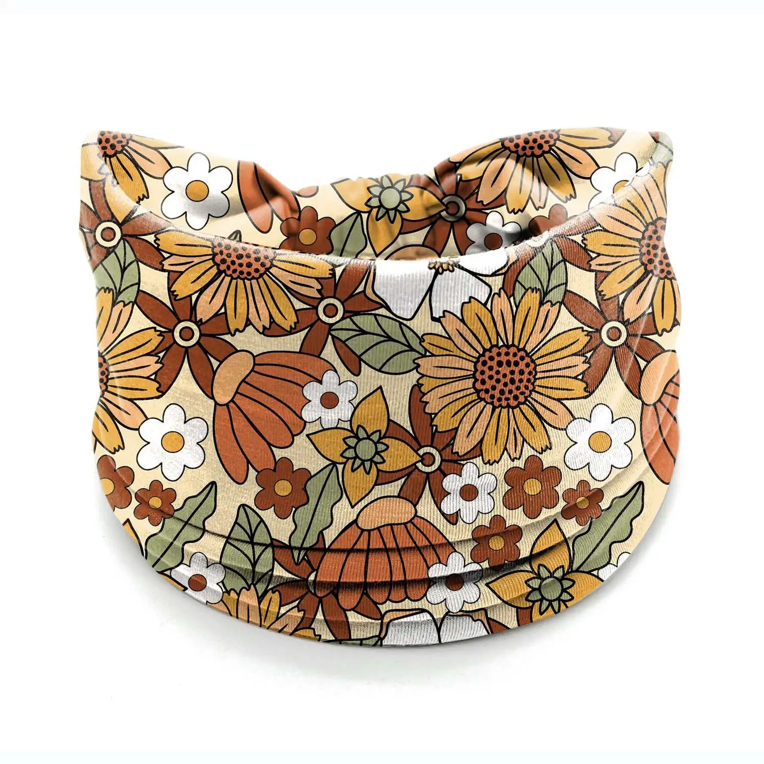 European American Women's African Print Hair Band Wide Edge Elastic Knot Sports Yoga Headband - Image 97