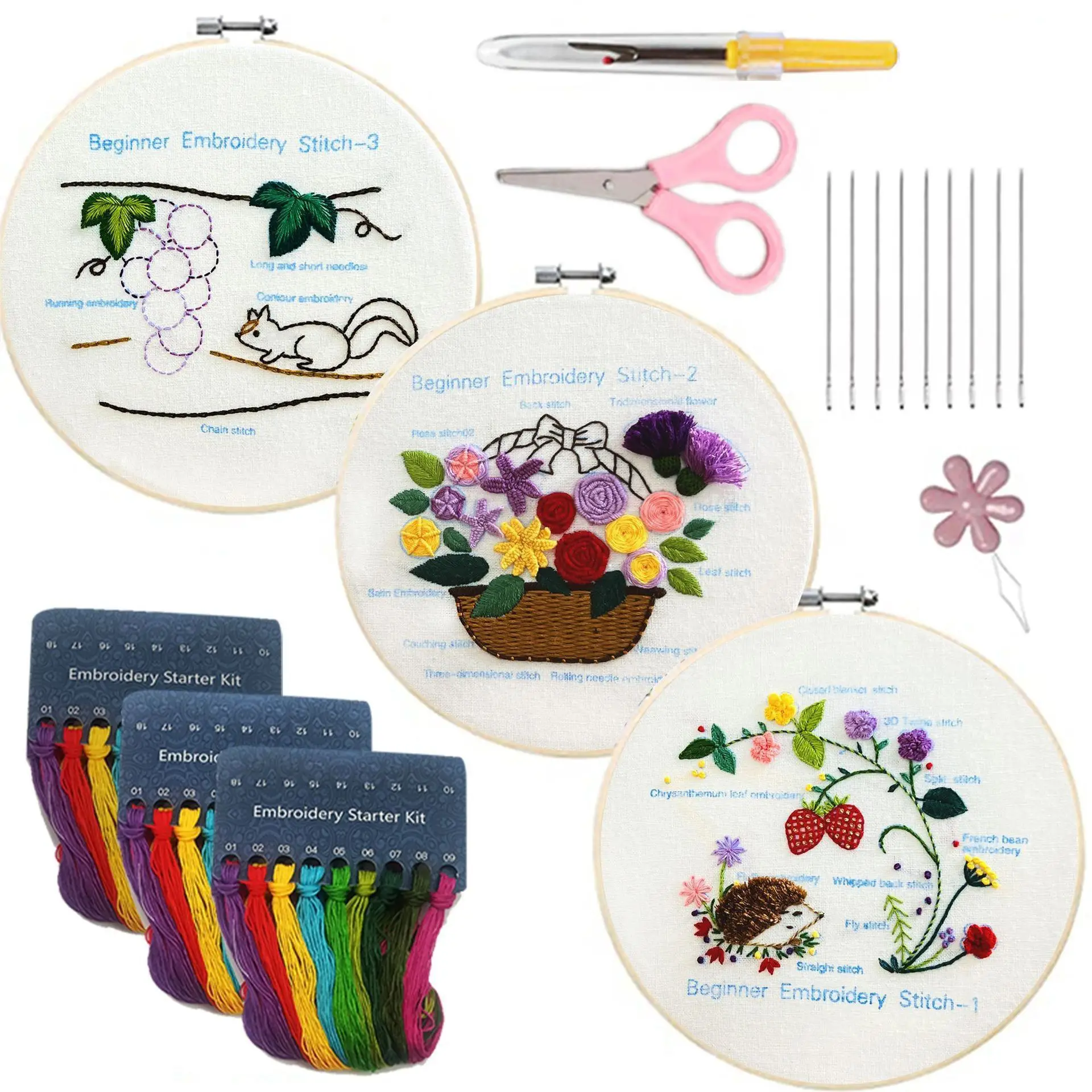 Beginner Embroidery Stitch Kit for Novices - Image 10