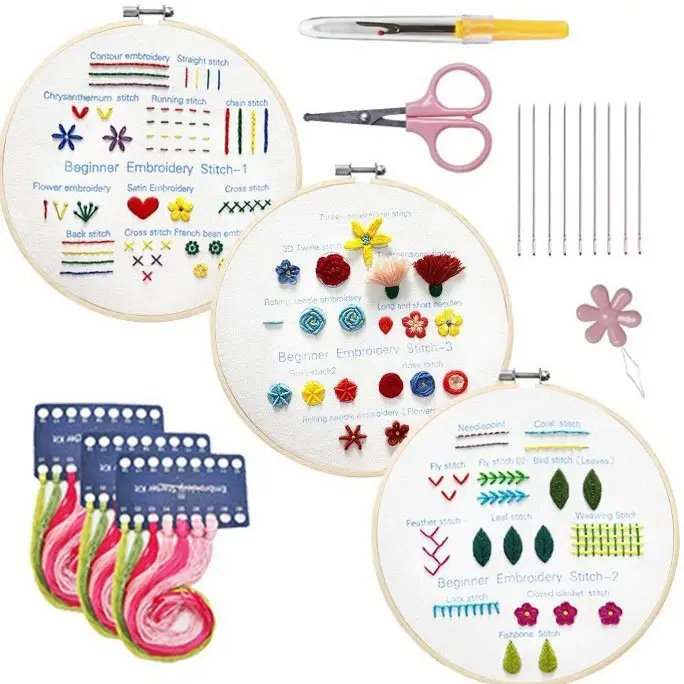 Beginner Embroidery Stitch Kit for Novices - Image 7
